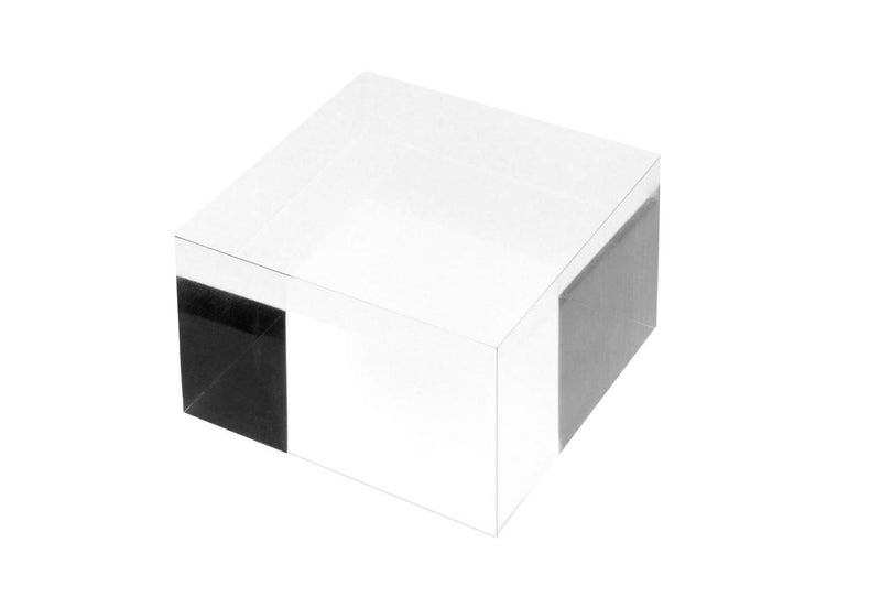 RY DISPLAY Clear Polished Acrylic Cube Display Block Jewelry Stand Ring Showcase Holder (2" x 4" x 4") - Image 1